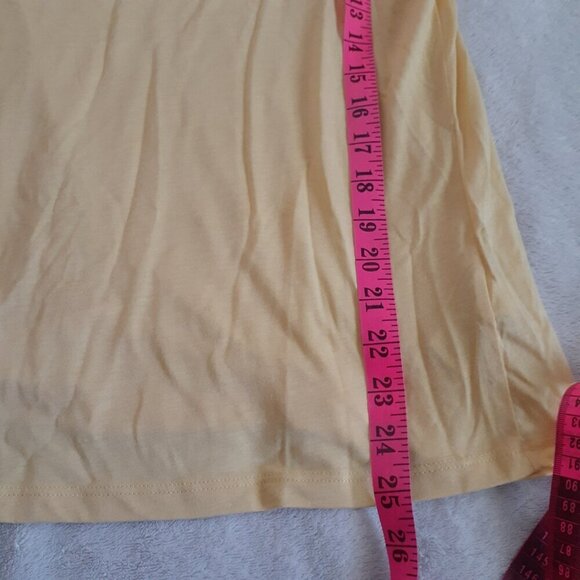 Joie Women's Size Medium Butter Yellow Cotton Modal Blend Scoop Neck T-Shirt - Picture 7 of 8